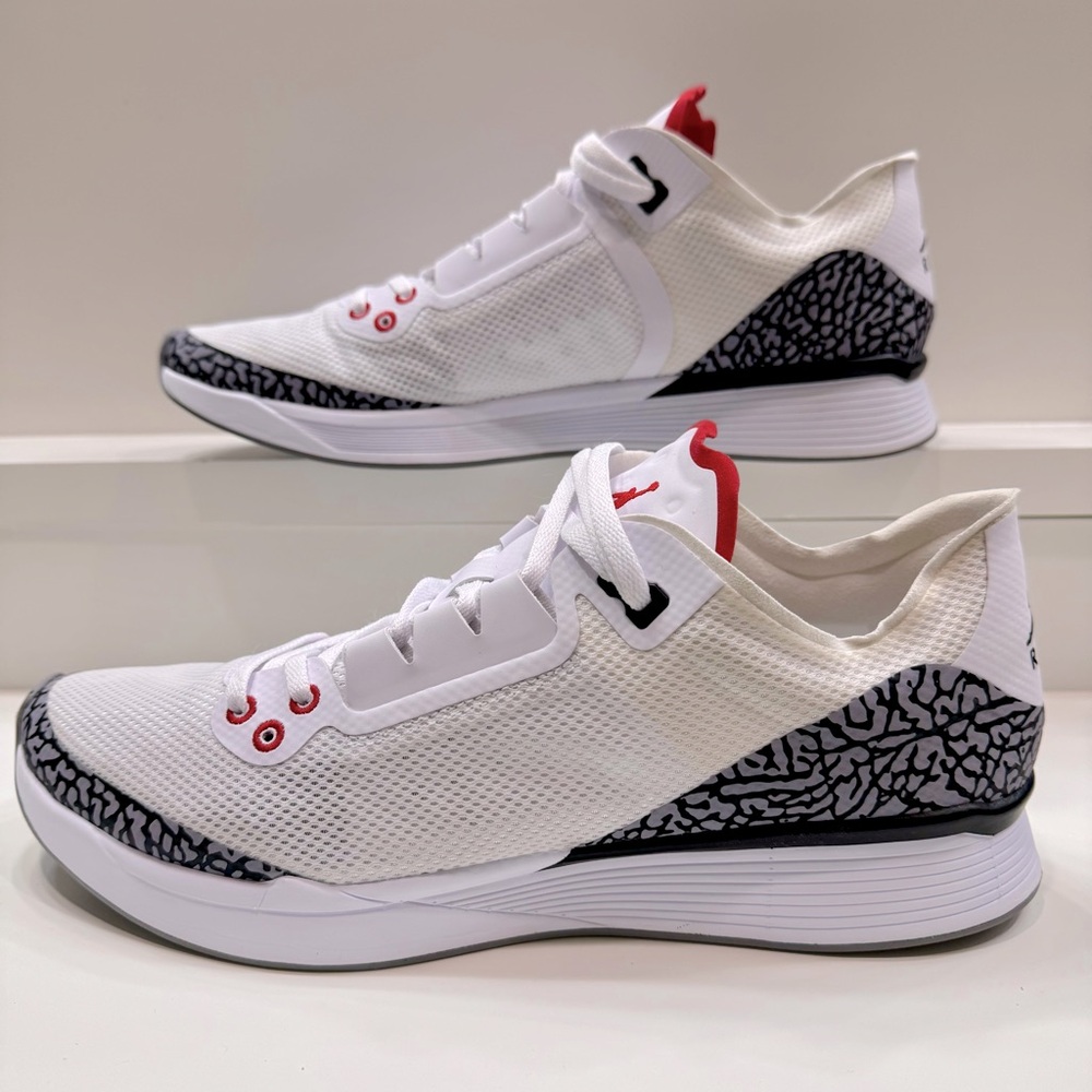 Nike Jordan 88 Racer White Cement Fire Red Mens Size 11 Running Shoes AV1200-100 - Picture 4 of 13